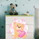 Babydreams Kinderkommode mit Teddybär und Schmetterlingen, mit 3 Schubladen - Laminat weiß und grün