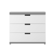 Tomi barnekommode, m. 3 skuffer - hvit laminat