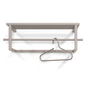SPINDER DESIGN Marco Color Edition hattehylde, m. 5 knager og 1 bjlestang - silky taupe stl