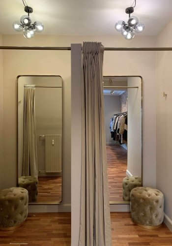 KARE DESIGN Curve rektangulrt speil i messing - speilglass og messingbelagt ramme, firkantet (200x70)