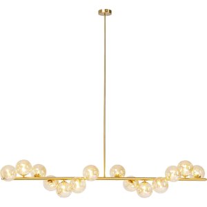 KARE DESIGN Scala Balls guldfarvet loftlampe - glas og stl (150cm)