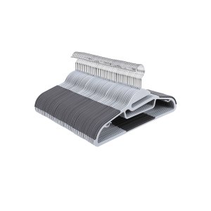 SONGMICS CRP41G t�jb�jle/jakkes�tsb�jle, S-formet �bning, skridsikker, 360� drejelig krog - metalkrog og lysegr�/m�rkegr� plastik (s�t med 20)