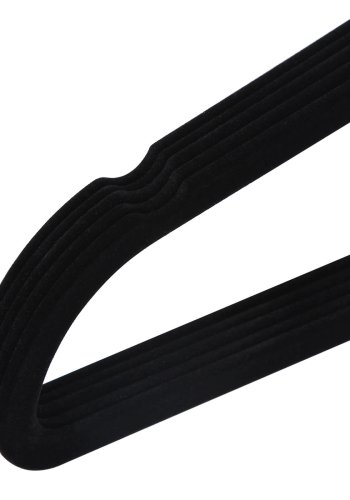 SONGMICS kleshenger, sklisikker, 2 hakk, bussstang, 360 graders dreibar krok - svart flyel (sett med 50 stk)