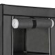 SONGMICS B�rbar Garderobe, Sammenklappelig Skab, T�jopbevaringsorganisator med B�jleskinne, Hylder, Stofbetr�k, Til Sovev�relse, Garderobe, 150 x 45 x 175 cm, Gr� LSF03G