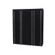 SONGMICS B�rbar Garderobe, Sammenklappelig Skab, T�jopbevaringsorganisator med B�jleskinne, Hylder, Stofbetr�k, Til Sovev�relse, Garderobe, 150 x 45 x 175 cm, Sort LSF03H
