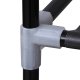 SONGMICS B�rbar Garderobe, Sammenklappelig Skab, T�jopbevaringsorganisator med B�jleskinne, Hylder, Stofbetr�k, Til Sovev�relse, Garderobe, 150 x 45 x 175 cm, Sort LSF03H