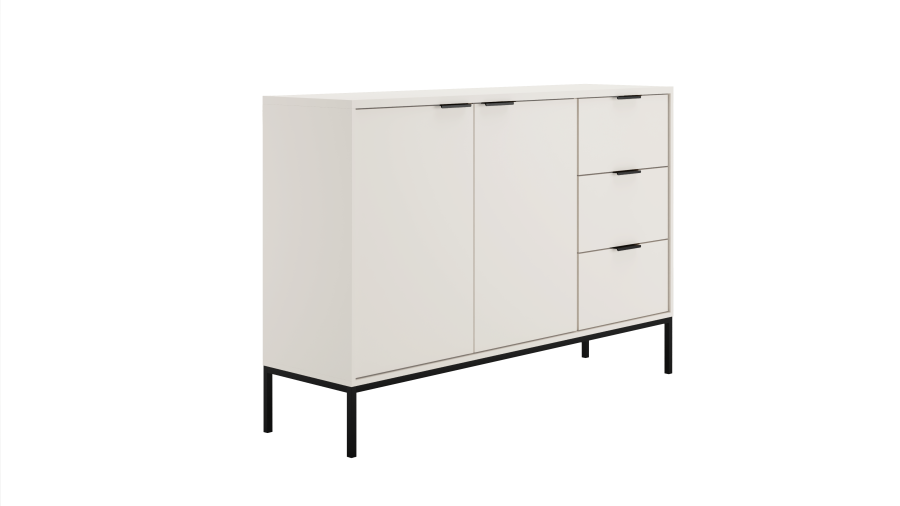 KOCOT Austin Kommode in Wei und Schwarz