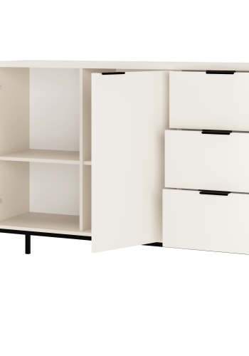 KOCOT Austin Kommode in Wei und Schwarz