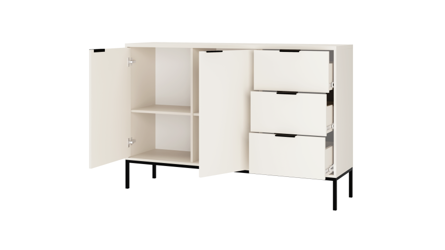 KOCOT Austin Kommode in Wei und Schwarz