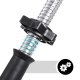SONGMICS SYL30HBK 2-in-1 Hantelset, mit 1 zus&auml;tzlicher Langhantel, verstellbar, rund - schwarze Kunststoffabdeckung mit Beton- und Sandf&uuml;llung und Stahl (2x15kg)