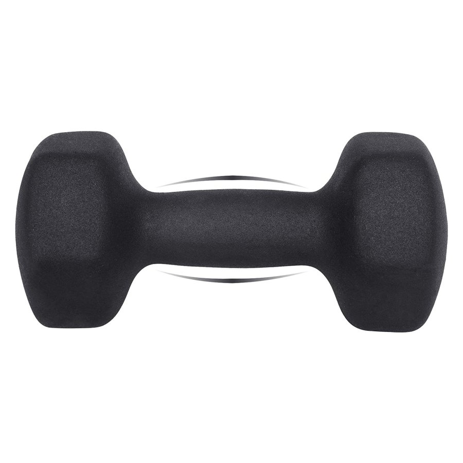 SONGMICS SYL60BK Hantel, sechseckig - mattschwarzes Neopren (2x5kg) (2er-Set)