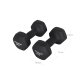 SONGMICS SYL60BK Hantel, sechseckig - mattschwarzes Neopren (2x5kg) (2er-Set)