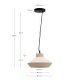 KAVE HOME Portol beige keramisk taklampe