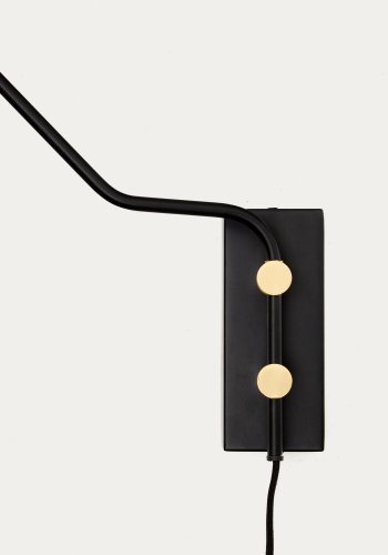 KAVE HOME Jex vegglampe laget av svartmalt metall