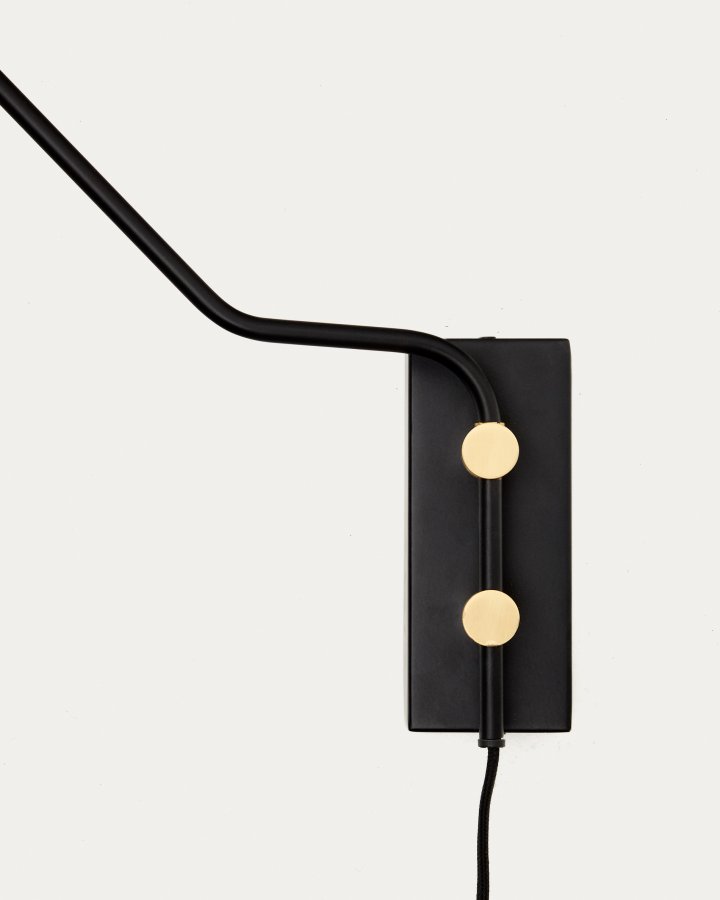 KAVE HOME Jex vegglampe laget av svartmalt metall