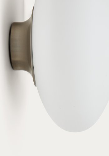 KAVE HOME Bamila vegglampe i rkt glass og nikkel, 25 cm