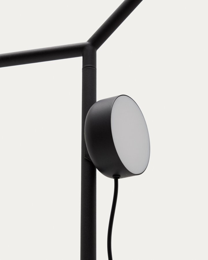 KAVE HOME Orey gulvlampe i svart metall med spotlight i flere posisjoner