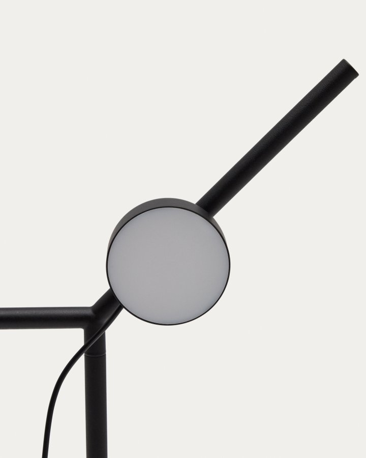 KAVE HOME Orey gulvlampe i svart metall med spotlight i flere posisjoner