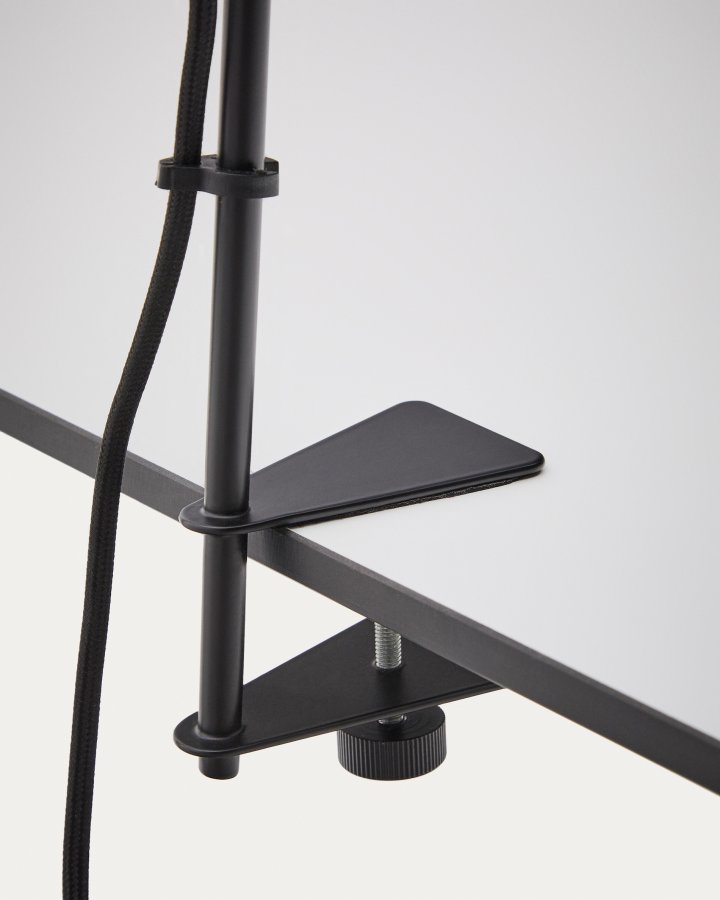KAVE HOME Jula skrivebordslampe med klemme i svart metall