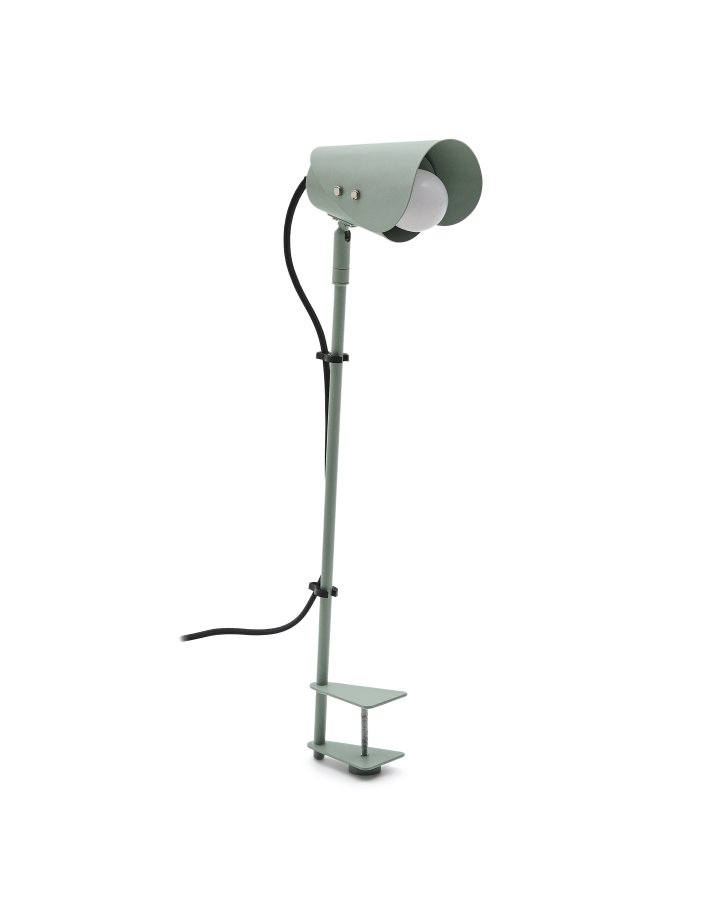 KAVE HOME Jula skrivebordslampe med klemme i grnt metall