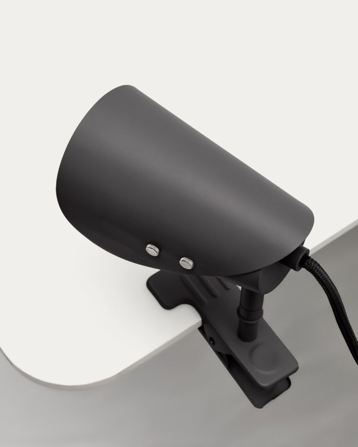 KAVE HOME Jula liten lampe med klemme i svart metall