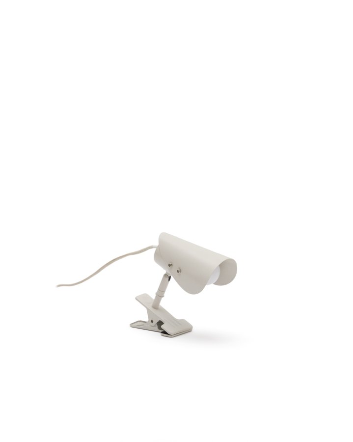 KAVE HOME Jula kleine Tischlampe, mit Klemme - graues Metall