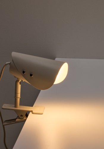 KAVE HOME Jula kleine Tischlampe, mit Klemme - graues Metall