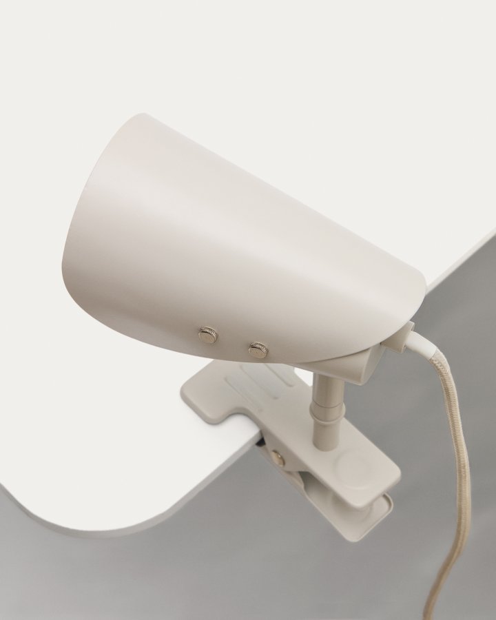 KAVE HOME Jula kleine Tischlampe, mit Klemme - graues Metall