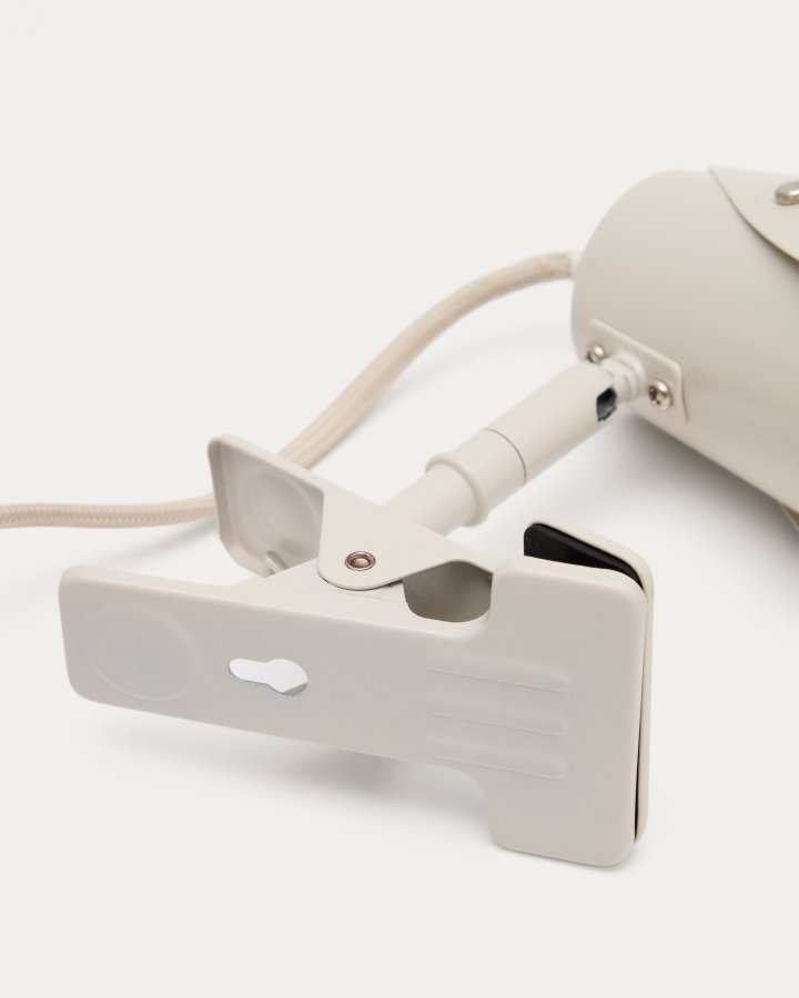 KAVE HOME Jula kleine Tischlampe, mit Klemme - graues Metall