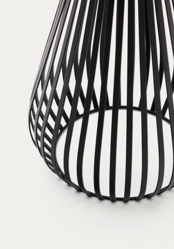 KAVE HOME Reiba solcelledrevet bordlampe i svart metall