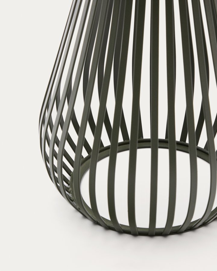 KAVE HOME Reiba solcelledrevet bordlampe i grnt metall