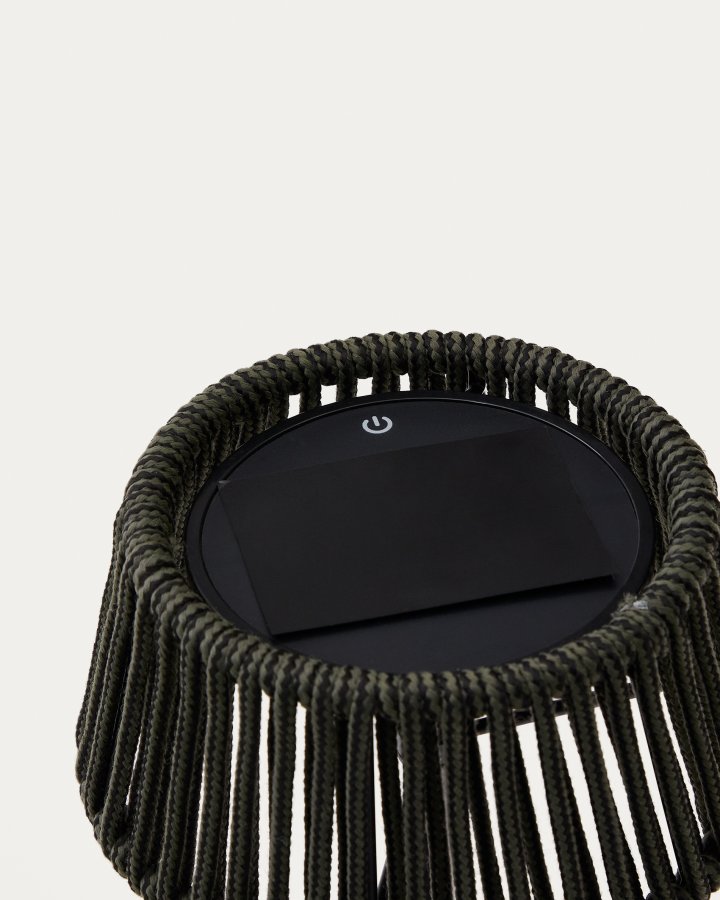 KAVE HOME Aldet utendrs solcelledrevet bordlampe i grnn tauledning