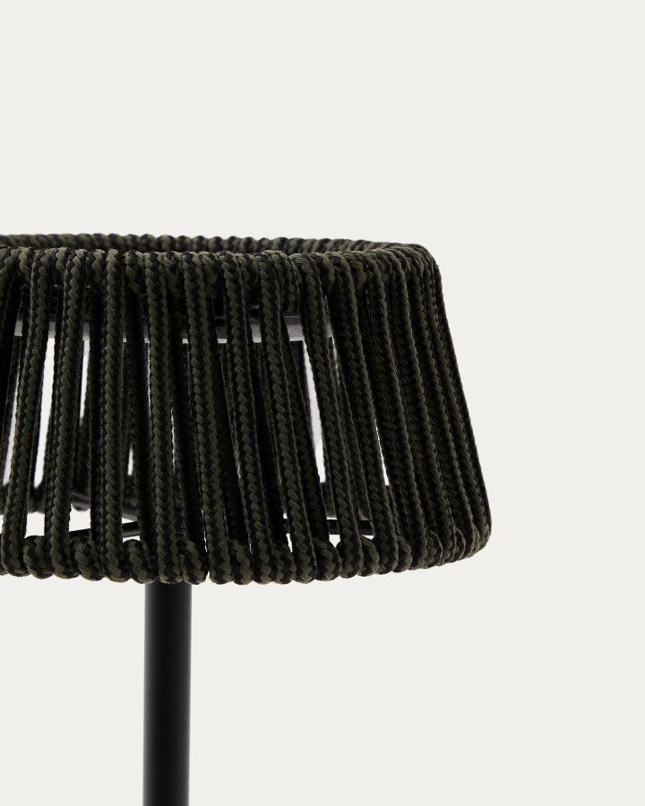 KAVE HOME Aldet utendrs solcelledrevet bordlampe i grnn tauledning