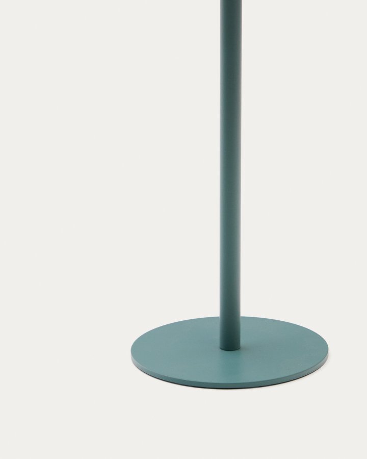 KAVE HOME Aldet utendrs solcelledrevet bordlampe i turkis tauledning