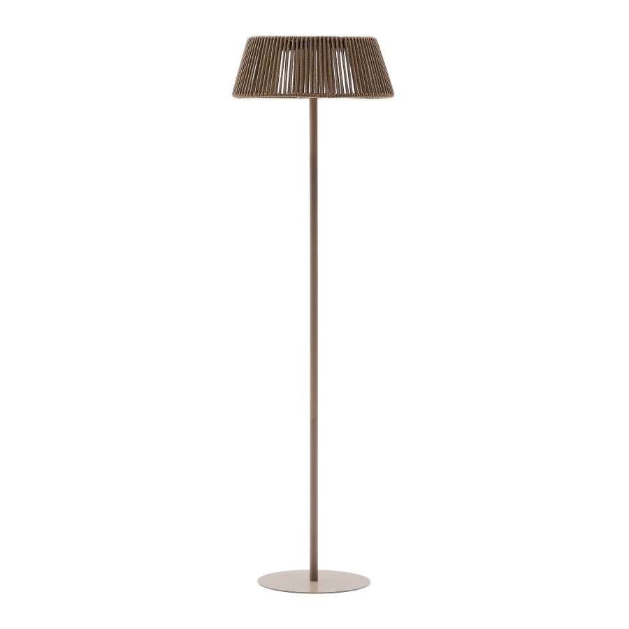 KAVE HOME Aldet utendrs solcelledrevet gulvlampe i gr tauledning 46 cm
