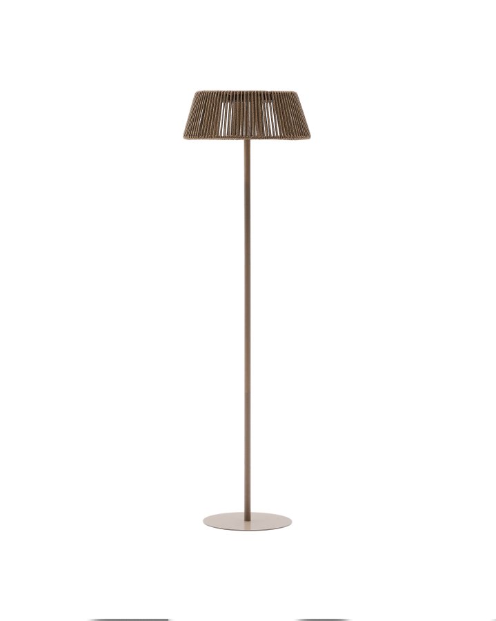 KAVE HOME Aldet utendrs solcelledrevet gulvlampe i gr tauledning 46 cm
