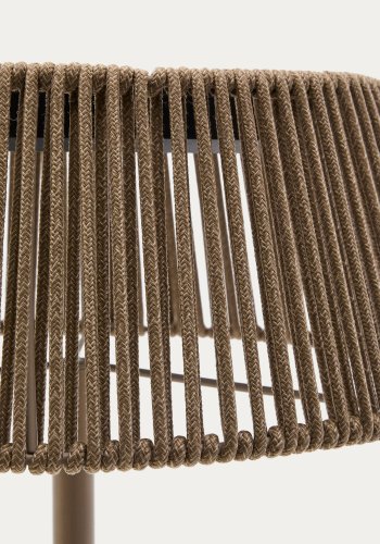 KAVE HOME Aldet utendrs solcelledrevet gulvlampe i gr tauledning 46 cm