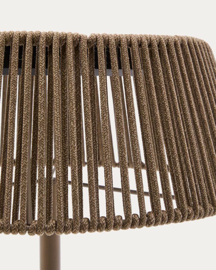 KAVE HOME Aldet utendrs solcelledrevet gulvlampe i gr tauledning 46 cm