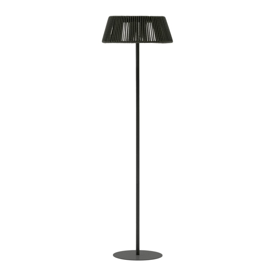 KAVE HOME Aldet utendrs solcelledrevet gulvlampe i grnn ledning 46 cm