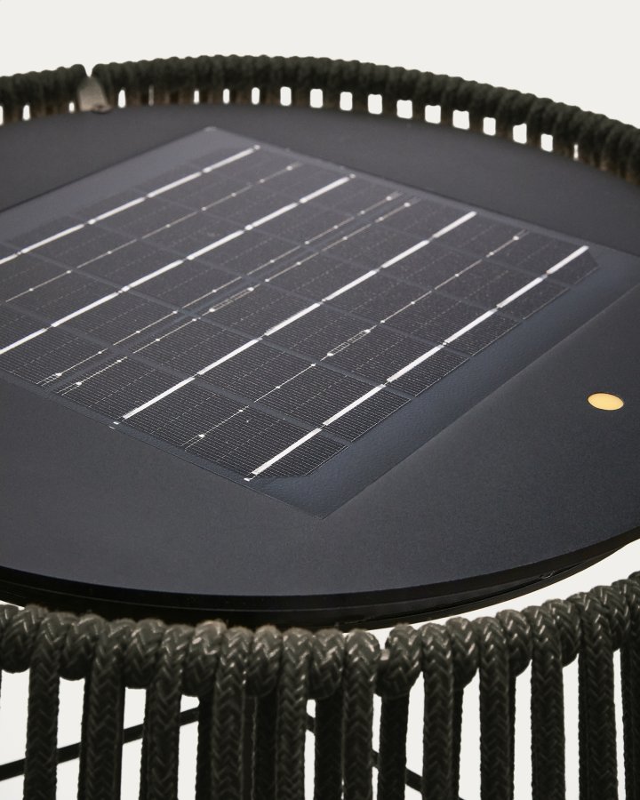 KAVE HOME Aldet utendrs solcelledrevet gulvlampe i grnn ledning 46 cm