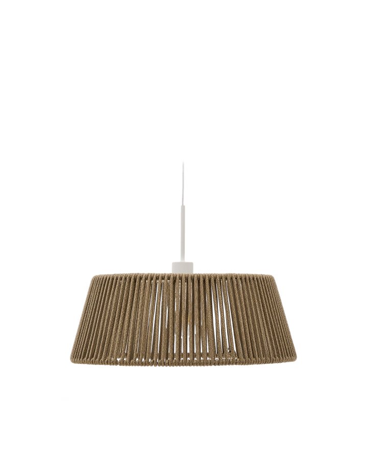 KAVE HOME Aldet taklampeskjerm i gr tauledning 46 cm