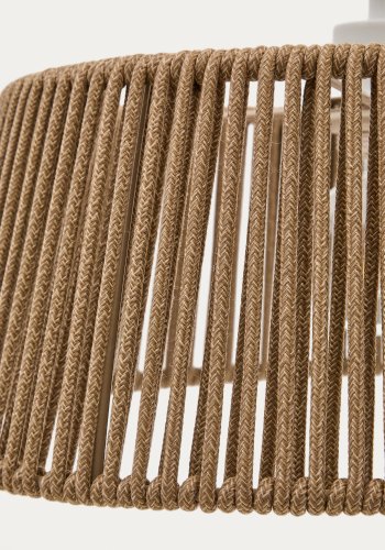 KAVE HOME Aldet taklampeskjerm i gr tauledning 46 cm