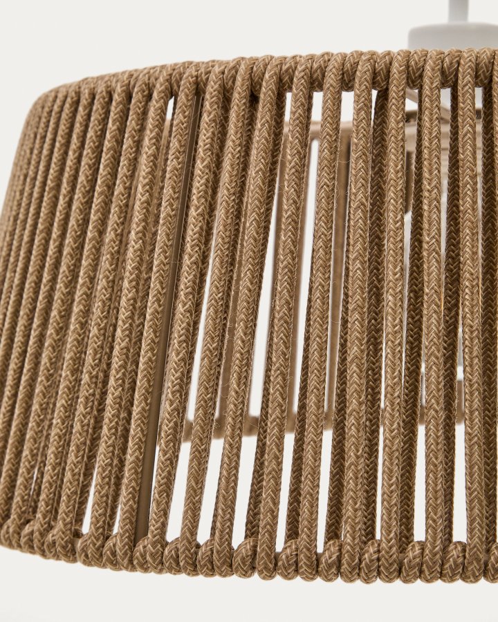 KAVE HOME Aldet taklampeskjerm i gr tauledning 46 cm