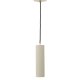 KAVE HOME Andia taklampe i aluminium med beige lakkert overflate