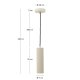 KAVE HOME Andia taklampe i aluminium med beige lakkert overflate