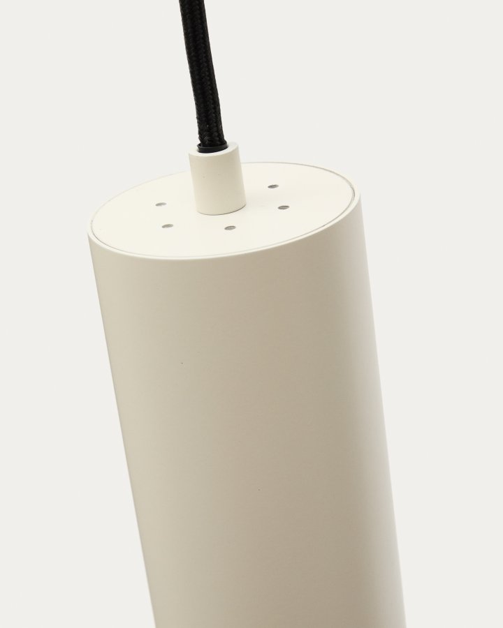 KAVE HOME Andia taklampe i aluminium med beige lakkert overflate