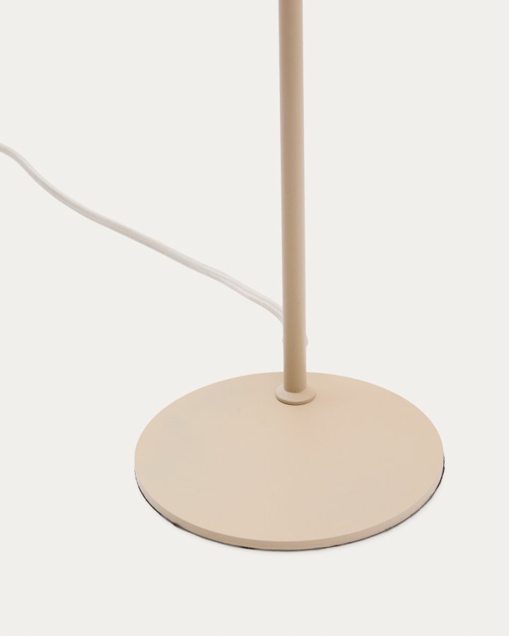 KAVE HOME Manie skrivebordslampe i metall med beige teksturert overflate