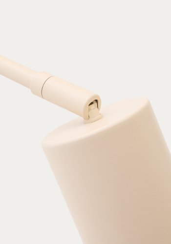 KAVE HOME Manie skrivebordslampe i metall med beige teksturert overflate