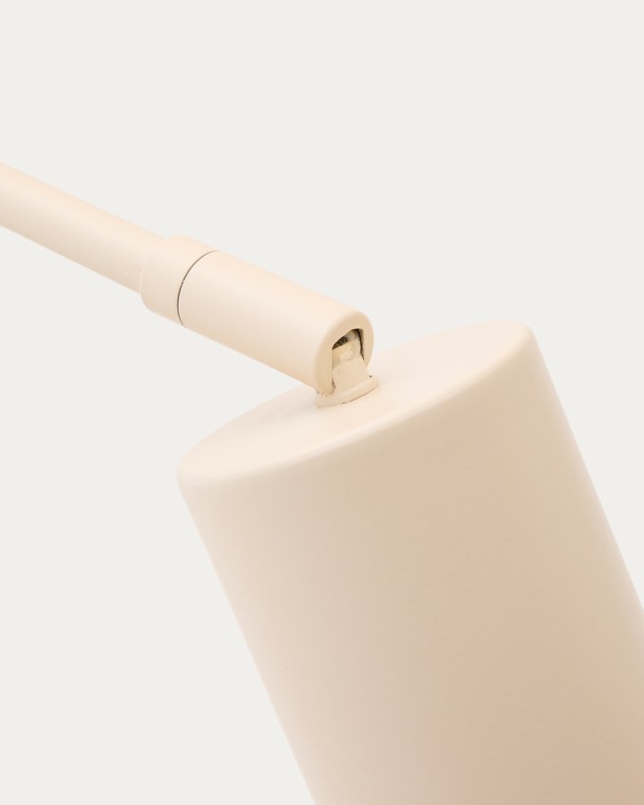 KAVE HOME Manie skrivebordslampe i metall med beige teksturert overflate