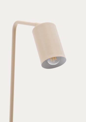 KAVE HOME Manie gulvlampe i metall med beige strukturert overflate